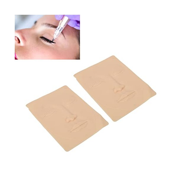 10pcs Visage de Pratique de Tatouage, Visage de Pratique de Maquillage 3D, Peau de Pratique pour Le Visage, Peau Double Paupi