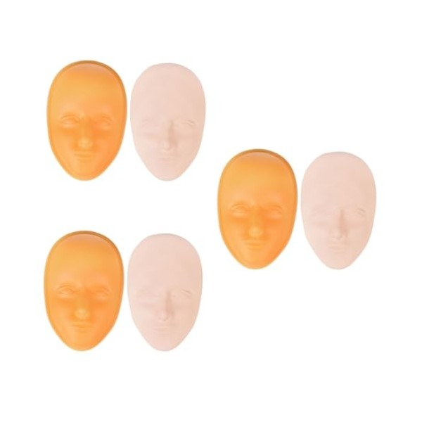 FRCOLOR 4 Pcs Sourcil Base De Tatouage Cils Visage Poupée Sourcil Tatouage Pratique Module De Suture De La Peau Kit De Suture