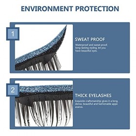 POPETPOP 16 Paires Autocollants Faux Cils Autocollant Contour Des Yeux Ailé Étincelle Stickers Autocollants Pour Les Cils Eye