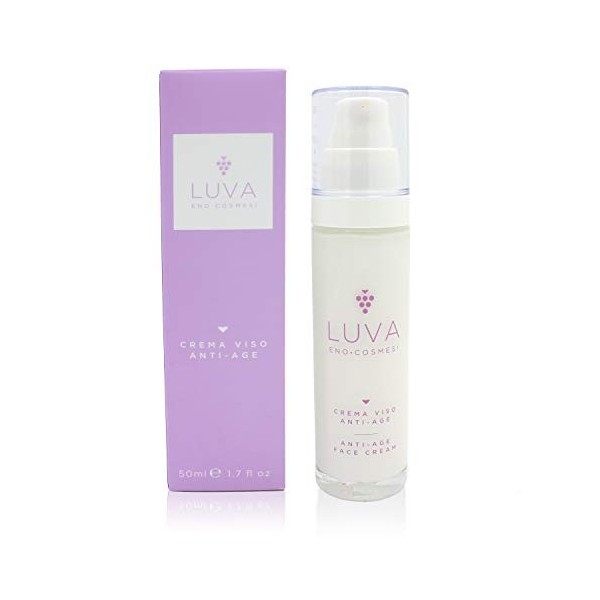 LUVA Crème Visage Cou et Décolleté Anti-Age Naturel Innovant à lAcide Hyaluronique Huile de Jojoba et Beurre de Karité Antia