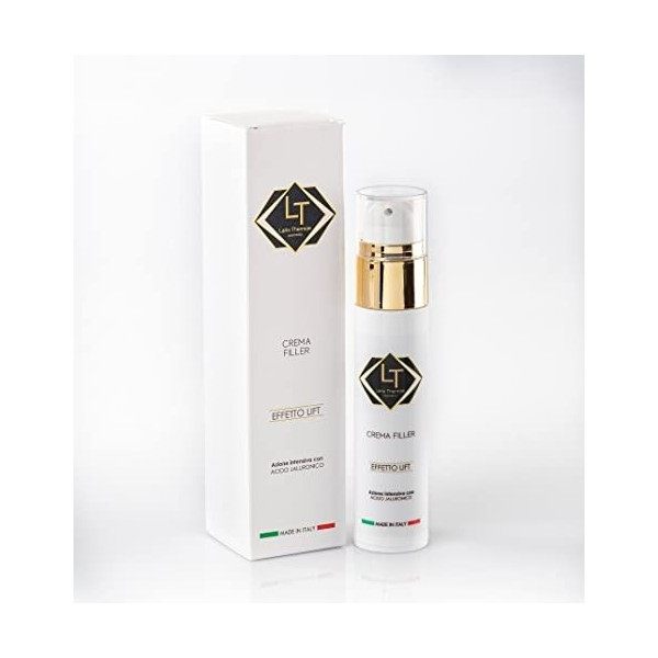 Crème visage filler effet lifting jour et nuit, cou et décolleté action revolumatrice anti-rides à lacide hyaluronique conce