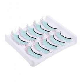 Housoutil 25 Paires De Faux Cils Colorés Faux Cils Réutilisables Faux Cils Dramatiques Cils Arc-En-Ciel Faux Cils Supérieurs 