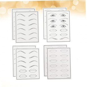 FRCOLOR Lot de 8 feuilles de tatouage en silicone - Accessoires pour exercices de tatouage - Accessoires pour la pratique du 