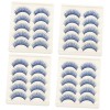 FRCOLOR Lot de 20 paires de faux cils colorés doux et légers Faux cils naturels Faux cils naturels Cosplay Cils diamant doux 