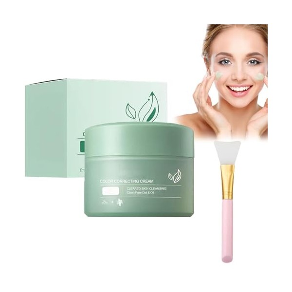 Color Correcting Cream, Color Correcting Moisturizer, Anti Redness Face Cream, Soothing Facial Cream 2PCS 