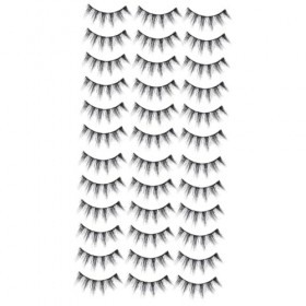 Didiseaon 40 Paires Cils Noir Artificiel Pestañas Postizas Fournitures De Maquillage Imitation Vison Positionner 3d Cheveux F