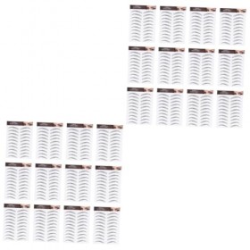 FRCOLOR Lot de 24 feuilles dautocollants imperméables pour sourcils par brow - Pour les sourcils - Autocollants imperméables