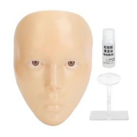 5D Cosmétique Pratique Visage Ensemble Silicone Réutilisable Maquillage Mannequin Visage Avec 20ml Huile Nettoyante Pour Sour