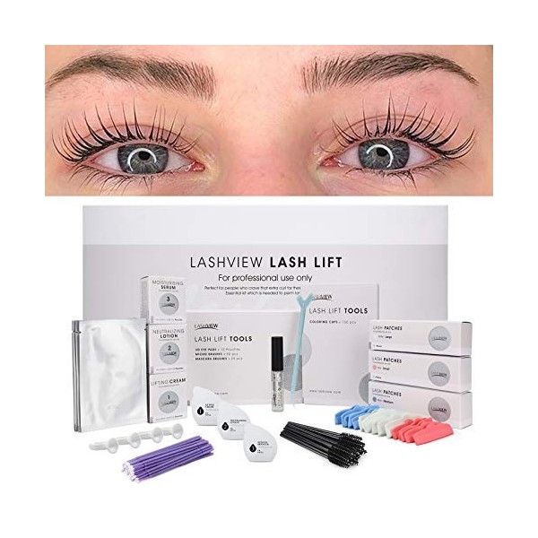 LASHVIEW Kit de relevage de cils,kit de permanente de cils professionnelle,kit liquide,semi-permanent,permanente bouclé,kit d