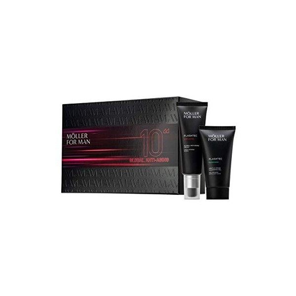 ANNE MOLLER FOR MAN FLASHTEC CREMA ANTIEDAD 50 ML + GEL LIMPIADOR EXFOLIANTE 15 ML SET