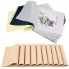 30PCS Peau Synthétique Tatouage et stencil tatouage transfert Kit, Emalla 10pcs Fausse Peau Tatouage et 20pcs Papier de Trans