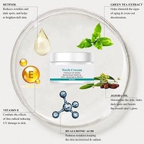 Crème Cou et Décolleté, Crème Pour Le Cou Raffermissante, Crème pour le cou pour laffaissement et le resserrement Anti-rides