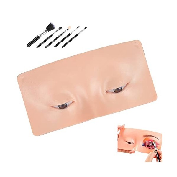 BESTDA Panneau de pratique maquillage, Laide Parfaite Pour Pratiquer Le Faux cosmétologue en Silicone Mannequin Maquillage Y