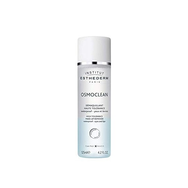 Institut Esthederm - Osmoclean - Démaquillant Haute Tolérance Yeux et Lèvres - Biphasé - Démaquillage Doux - Flacon 125ml