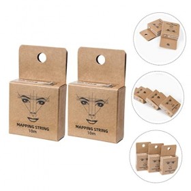 DOITOOL 8 Pcs Encre Motif Fil À Broder Règle Fil De Mesure Des Sourcils Cartographie Des Sourcils Essentiel Sourcils Microbla