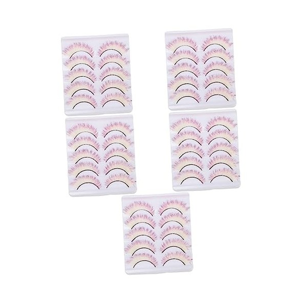 Housoutil 25 Paires De Faux Cils Colorés Faux Cils Réutilisables Faux Cils De Fête Cils DHalloween Faux Cils Dramatiques Cil