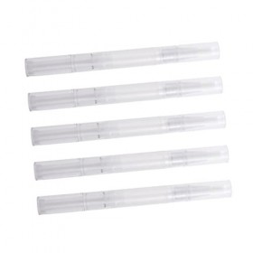 FRCOLOR Lot de 15 stylos à huile pour ongles vides - Tube liquide transparent - Stylos transparents - Avec tête de brosse - P