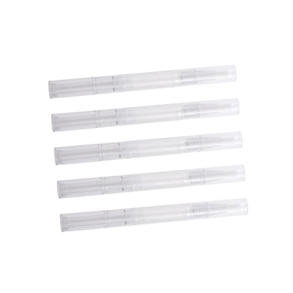 FRCOLOR Lot de 15 stylos à huile pour ongles vides - Tube liquide transparent - Stylos transparents - Avec tête de brosse - P