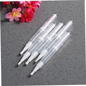 FRCOLOR Lot de 15 stylos à huile pour ongles vides - Tube liquide transparent - Stylos transparents - Avec tête de brosse - P