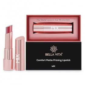 Ethnic Choice Organic DDLJ Comfort Matte Priming Lipstick, Highly Pigmented, Moisturised, Smudge Proof, Long Lasting Colour -