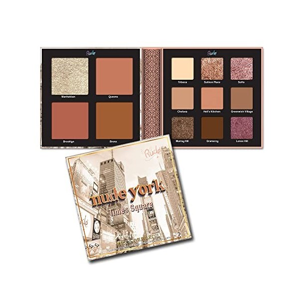 Rude Cosmetics Nude York Face and Eye Palette For Women 0.46 oz Makeup