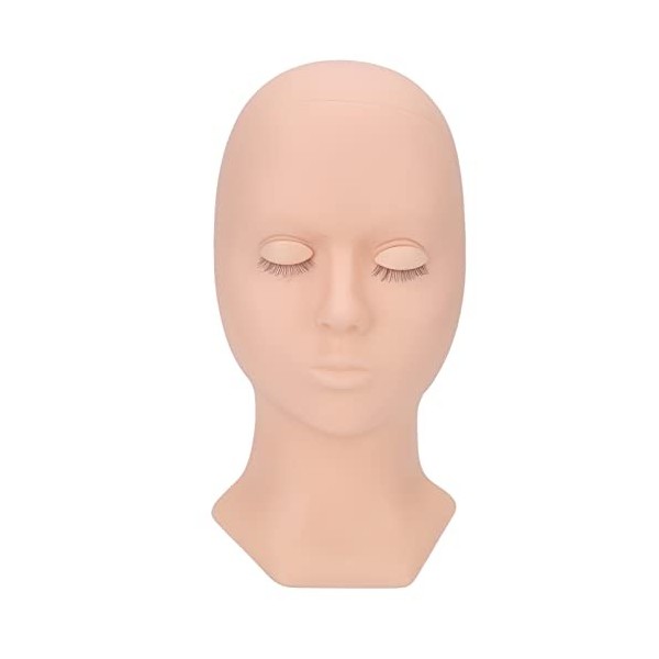 Niiyen Tête De Mannequin pour Greffe De Cils, Extension De Cils Détachable, Pratique du Maquillage, Moule De Tête élastique e