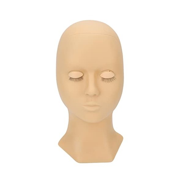 Niiyen Tête De Mannequin pour Greffe De Cils, Extension De Cils Détachable, Pratique du Maquillage, Moule De Tête élastique e