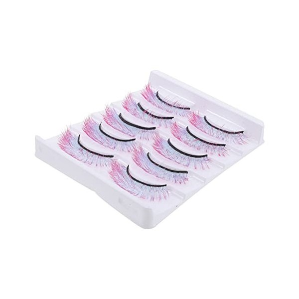 Housoutil 25 Paires De Faux Cils Colorés Cils De Cosplay Faux Cils Faux Cils Colorés Faux Cils De Fête Faux Cils 3D Cils 3D D