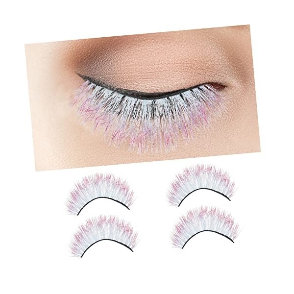 Housoutil 25 Paires De Faux Cils Colorés Cils De Cosplay Faux Cils Faux Cils Colorés Faux Cils De Fête Faux Cils 3D Cils 3D D