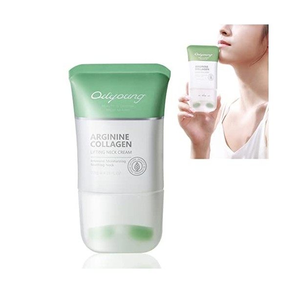 Crème Raffermissante Pour Le Cou, Crème De Réduction Du Double Menton,120ml Double Rouleau Crème Raffermissante Pour Le Cou C