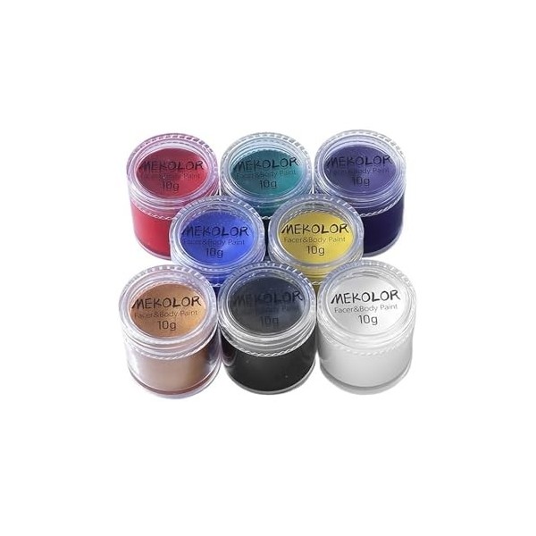 Maquillage du corps 8 couleurs de peinture for le visage, paquet de peinture à lhuile de 10g, pâte de peinture corporelle fo