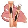 Ofanyia 3Pcs Highlighter & Blush & Contour Beauty Wand, Liquid Face Concealer Contouring with Cushion Applicator, Natural Mat