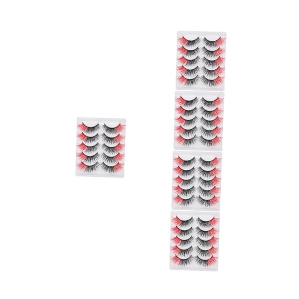 FRCOLOR 15 Paires Faux Cils Colorés Bandes De Cils De Couleur Faux Cils Dramatiques Cils De Couleur Vaporeux Faux Cils Bleus