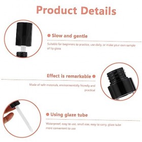 POPETPOP 10 Pièces Tube De Brillant à Lèvres Rond Tubes Déchantillons Cosmétiques Tubes De Brillant à Lèvres Vides Brillants