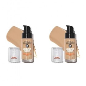 Fond de teint Revlon, ColorStay Longue Tenue, peaux mixtes à grasses, 24H tenue + soin, formule enrichie en vitamine E, nourr