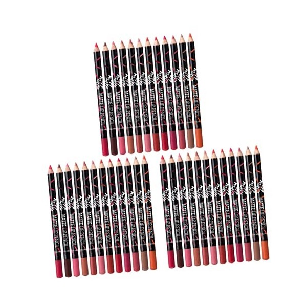 LALAFINA 36 Pcs Eye-Liner Mat Crayons Eyeliner Noir Rouge À Lèvres Mat Maquillage Crayon À Lèvres Pack Crayon À Lèvres Crayon