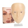 Tableau de Visage de Pratique de Maquillage 5D, Mannequin de Maquillage en Silicone Complet Réutilisable avec Support pour la