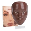 Tableau de Visage de Pratique de Maquillage 5D, Mannequin de Maquillage en Silicone Complet Réutilisable avec Support pour la