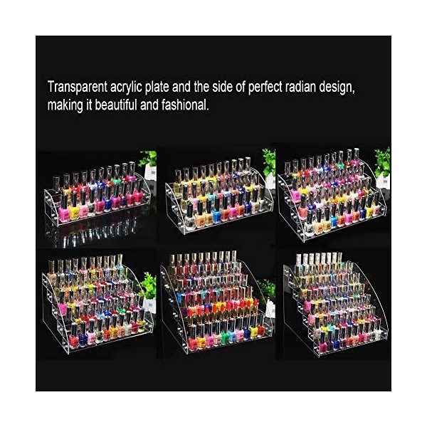 Vernis à Ongles Organisateur Support étagère, Vernis à Ongles Acrylique Clair Maquillage Présentoir Support Organisateur Supp