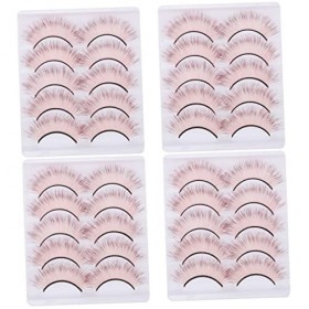 Angoily 20 Paires De Faux Cils Colorés Arc-En-Ciel Faux Cils Longs Cils Pour Halloween Cils Colorés Faux Cils Dramatiques Moe