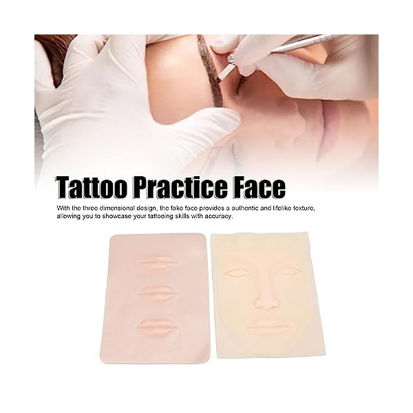 Peaux De Pratique De Tatouage, Visages Sourcils Lèvres Tatouage En Silicone 3D Microblading Formation De Maquillage Cosmétiqu