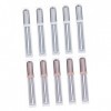 FRCOLOR Lot de 10 mini tubes vides pour lèvres - Gloss transparent - Rechargeable - En plastique