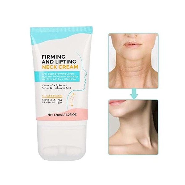 Crème Raffermissante pour le Cou Crème Anti-rides Crème pour le Cou Lifting Raffermissant Anti-âge Élimination des Rides Crèm