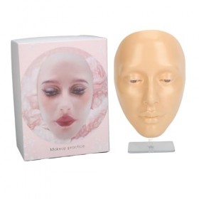 Visage de Mannequin de Pratique de Maquillage, Planche de Pratique de Maquillage en Silicone Réutilisable 5D, Planche de Form