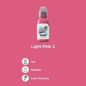 World Famous Tattoo Ink Limitless - Light Pink 2 - Peinture de tatouage professionnelle - Conforme à la norme REACH - 30 ml