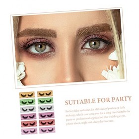 Ipetboom 12 Paires De Faux Cils Ensemble Cils De Maquillage Artificiels Cils De Maquillage Pour Les Yeux Faux Cils 6D Cils Ki