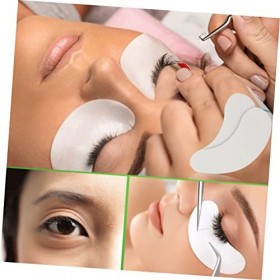 POPETPOP 100 Paires De Patchs De Gel De Fard À Paupières Brosse À Sourcils Porte-colle Pour Paupières Extensions De Cils Bros