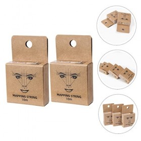 Housoutil 14 Pièces Règle De Fil À Broder À Motif DEncre Fil De Cartographie Des Sourcils Règle À Sourcils Microblading Règl