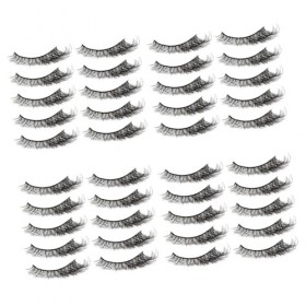 Didiseaon 4 Boîtes De Faux Cils En Désordre Cils Colorés Faux Cils Cils Naturels Cils À Paillettes Aspect Naturel Faux Cils C