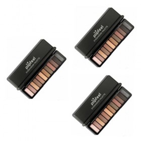 FRCOLOR 3 Pièces 12 Palette De Maquillage Palettes DOmbres À Paupières Palette De Fard À Paupières Fard À Paupières Poudre M